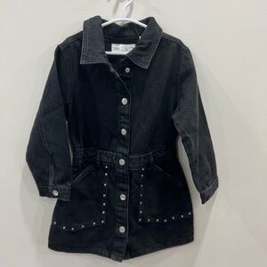 NWT Zara black denim dress